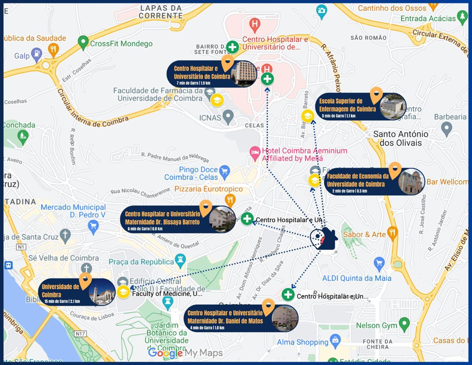 科英布拉7Min To Uni Se-Velha - Ac - Work Desk - 300Mbs Wifi住宿加早餐旅馆 外观 照片